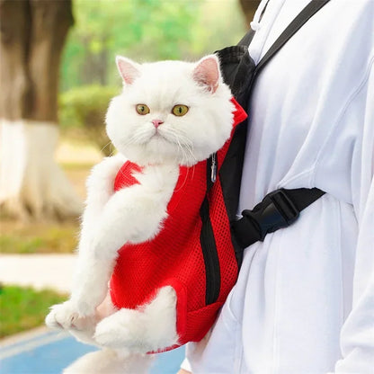 Portable Breathable Cat Bag Pet Travel Tote Bag Backpack For Carrying Pets On Both Shoulders Outdoor Travel Set For Cats And Dog