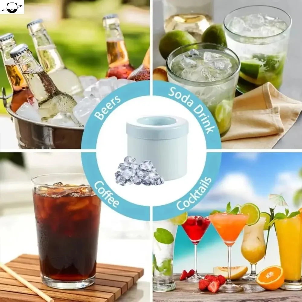 Silicone Ice Cube Mold Round Ice Bucket Summer Homemade DIY Refrigerator Freeze Ice Maker Creative Ice Cube Mold Barware Tools